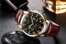Load image into Gallery viewer, Men's Elegant Watch With Chronometers And Leather Belts  Business Style Perfect Gift Excellent Look

