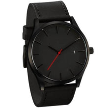 Load image into Gallery viewer, Black Men's Elegant Watch With Date Display And Quilted Leather Straps Unique Design Perfect Gift
