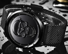 Load image into Gallery viewer, Men's Waterproof Stainless Steel Watch  3D Skull And Fluorescent Hands Unique Design Perfect Gift

