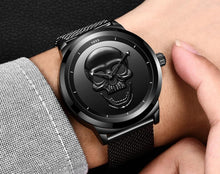 Load image into Gallery viewer, Men's Waterproof Stainless Steel Watch  3D Skull And Fluorescent Hands Unique Design Perfect Gift
