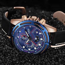 Load image into Gallery viewer, Waterproof Men's Sports  Watch With Leather Transparent Belts, Chronometers Day View Perfect Gift
