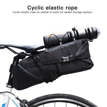 Load image into Gallery viewer, Black Bike Bag Bicycle Bag Cycle Cycling Bike Seat Bag Bags Accessories Waterproof Bike Packing Bags Large Bike Bags Fully Waterproof Bike Bag Under Seat Roll Up Cycling Rear Tail Pack
