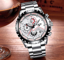 Load image into Gallery viewer, Men's  Watch With Chronometers Day Display And Fluorescent Hands Unique Design Excellent Gift
