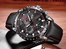 Load image into Gallery viewer, Men's  Watch With Chronometers Day Display And Fluorescent Hands Unique Design Excellent Gift
