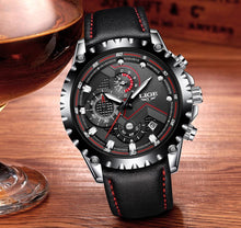 Load image into Gallery viewer, Men's  Watch With Chronometers Day Display And Fluorescent Hands Unique Design Excellent Gift
