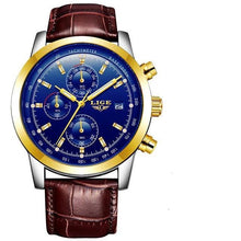 Load image into Gallery viewer, Men's  Waterproof Watch With Chronometers Date Display And Fluorescent Pointers Excellent Look Perfect Gift
