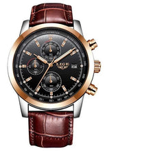 Load image into Gallery viewer, Men's  Waterproof Watch With Chronometers Date Display And Fluorescent Pointers Excellent Look Perfect Gift
