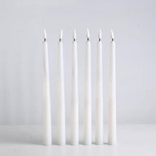 Load image into Gallery viewer, Pack of 12 Yellow Flickering Remote LED Candles Plastic Flameless Remote Taper Candles Flameless Ivory Taper Candles Flickering Battery Operated Led Warm 3D Wick Light Window Candles Real Led For Dinner Party Decoration
