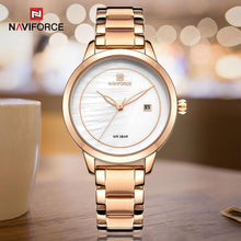 Load image into Gallery viewer, Women's Luxury Waterproof Stainless Steel Modern Watch With Marble Pattern Background
