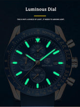 将图片加载到图库查看器，2021 Blue Men Watch Luxury Design Watches Silicone Band Male Wrist Watches Men's Chronograph Round Watch
