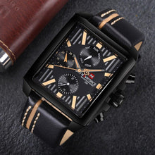 Load image into Gallery viewer, Men's Waterproof Watch With Leather Belt And Chronometers  Retro Style Unique Shape Excellent Gift
