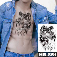 Load image into Gallery viewer, Realistic Temporary Lion Wolf Sticker Tattoo Waterproof  Elegant Body Arm Warrior Tattoo For Mens

