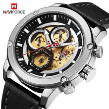 将图片加载到图库查看器，Sport  Watches For Men Waterproof Watch Analog Quartz Leather Band Wristwatch Unique Design Perfect Gift
