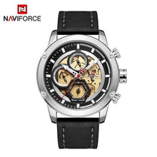 将图片加载到图库查看器，Sport  Watches For Men Waterproof Watch Analog Quartz Leather Band Wristwatch Unique Design Perfect Gift

