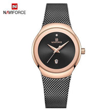 Load image into Gallery viewer, Women's Elegant Stainless Steel Watch With Braided Steel Bracelet Excellent Background Waterproof Wristwatch Unique Design Perfect Gift
