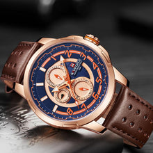 Load image into Gallery viewer, Sport Watches For Man Waterproof Watch Analog Quartz Leather Band Date Calendar  Unique Wristwatch  Perfect Gift

