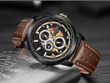 Load image into Gallery viewer, Sport Watches For Man Waterproof Watch Analog Quartz Leather Band Date Calendar  Unique Wristwatch  Perfect Gift
