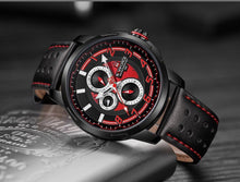 Load image into Gallery viewer, Sport Watches For Man Waterproof Watch Analog Quartz Leather Band Date Calendar  Unique Wristwatch  Perfect Gift

