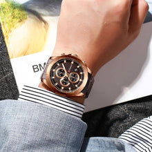 Load image into Gallery viewer, Men's  Water Resistant Watch With Chronometers Day View Unique Design Perfect Gift
