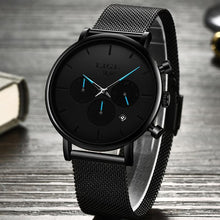 Load image into Gallery viewer, Men's Elegant Waterproof  Watch With Chronometers And Color Hands Unique Design Excellent Look
