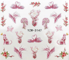 将图片加载到图库查看器，New Christmas Water Decal Nail Art Nail sticker New Year Slider Tattoo Full Cover Santa Claus Snowman Designs Xmas Decals 3D Wave Design Decoration for Women Girls Tape Nail Art Stickers Decal Decoration  Nail Art Accessories Decoration Decal
