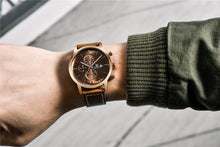 将图片加载到图库查看器，Business Watch Men Fashion Waterproof Military Chronograph Sport Quartz Wristwatch Leather Bracelet
