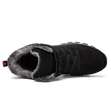 将图片加载到图库查看器，Waterproof Winter Mens Boots With Fur Warm Snow Mens Womens Boots Winter Work Casual Shoes High Top Winter Snow Boots Warm Fur Lined Winter Water-Resistan Ankle Booties
