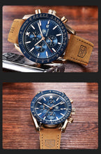 Load image into Gallery viewer, Luxury Men Stainless Steel Quartz Watch Accurate Timing Waterproof Analog Chronograph Men's Quartz Watches
