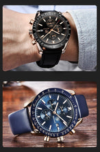 Load image into Gallery viewer, Luxury Men Stainless Steel Quartz Watch Accurate Timing Waterproof Analog Chronograph Men's Quartz Watches
