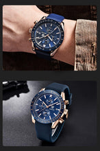 Load image into Gallery viewer, Luxury Men Stainless Steel Quartz Watch Accurate Timing Waterproof Analog Chronograph Men's Quartz Watches
