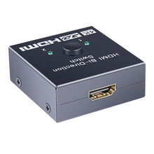 将图片加载到图库查看器，4K HDMI Switch Splitter 2 Ports Bi-Directional HDMI Switch 2 Port Display Selector Switcher Splitter Supports Ultra HD 4K 1080P 3D HDR For HDTV Gaming
