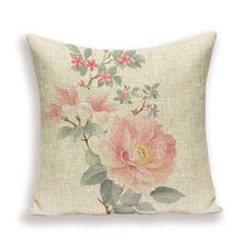 Load image into Gallery viewer, Decorative Plant Flower Throw Pillow Cover Soft Linen Cushion Cover For Living Room Couch Sofa Patio Outdoor Home Decor  Decorative Plant Flower Throw Pillow Covers For Couch Sofa Bed Modern Quality Design Cushion Cover 45x45cm
