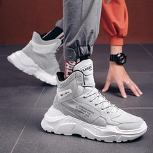 将图片加载到图库查看器，Men Winter Autumn Warm Modern High Tops Shoes Rubber Sole Running Sport Shoes High Quality Mesh Walking Jogging Non Slip Athletic Mens Sneakers
