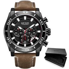 Load image into Gallery viewer, Men's Sports Multifunctional Quartz Watches Elegant Leather Strap Waterproof Modern Wristwatch For Men
