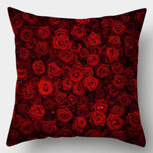 Load image into Gallery viewer, Valentines Day Red Heart And Flowers Pillow Cover Decorative Cushion Case Home Decor Sofa Couch Bedroom Car Flower Pillow Covers Love Pillow Covers Decorative Linen Square Throw Pillow Covers Couple Cushion Cases Home Decor for Sofa Bedroom Car  45x45cm
