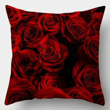 Load image into Gallery viewer, Valentines Day Red Heart And Flowers Pillow Cover Decorative Cushion Case Home Decor Sofa Couch Bedroom Car Flower Pillow Covers Love Pillow Covers Decorative Linen Square Throw Pillow Covers Couple Cushion Cases Home Decor for Sofa Bedroom Car  45x45cm
