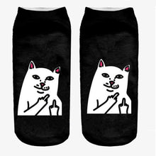 将图片加载到图库查看器，New Cartoon Cat Socks 3D Print Art Funny Socks Women Cute Low Cut Ankle Socks Made o Pure Cotton Short Socks Trending Fashion Short Ankle Socks For Men And Women

