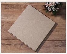 将图片加载到图库查看器，New Linen 16inch DIY Photo Album Lovers Birthday Gift Wedding Photos Baby Photo Album Scrapbook Paper Crafts Albums Refillable Notebook Photo Album
