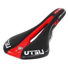 Load image into Gallery viewer, New Bicycle Saddle Ergonomic Road Bike Perforated Seat Foam Cushioned PU Leather Texture Steel Rail Cycle Accessories Mountain Bike Seat Comfortable Memory Foam Bicycle Seats For Mens
