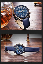 Load image into Gallery viewer, Men Top Luxury Full Steel Business Quartz Watch Men's Casual Waterproof Analog Chronograph Sports Stainless Steel Strap Watches
