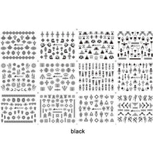 Load image into Gallery viewer, Gold Moon Star 3D Nail Stickers Ultra-thin Adhesive Decals Nail Art Decorations Stamping Manicure Nails Stickers Tool 3d Nail Decal Stickers Manicure Nail Art Decoration Accessories Holographic Old English Character Nail Self-Adhesive Sticker
