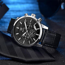Load image into Gallery viewer, Luxury Men's Business Watches Fashion Watch Waterproof For Men's Casual Sport Leather Strap
