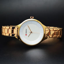 Load image into Gallery viewer, Luxury Gold Womens Watch Stainless Steel Ladies Wrist Watches Analog Quartz Watch Steel Quartz Ladies Watch Waterproof Stainless Steel Wrist Watch For Women
