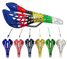 Load image into Gallery viewer, Super Bicycle Saddle Light Plastic Mountain Bike Saddle Seat PVC Cushion Mountain Bike Seat Bicycle Hollow Seat Saddle Carbon Fiber Seat Cushion Cover Lightweight Saddle Bike Accessories
