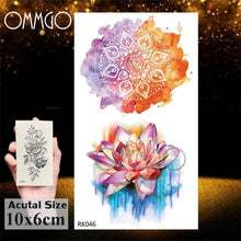 Load image into Gallery viewer, Temporary Tattoos Seahorse Dolphin Sticker Watercolor Custom Body Tattoo For Children Women
