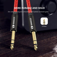 Load image into Gallery viewer, Balanced Signal 6.35mm 1/4 Inch Stereo Cable Jack For Guitar Amplifier Keyboard Professional Instrument Speaker
