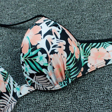 Load image into Gallery viewer, Push Up Bikini Floral Print Swimsuit Swimwear Women Bathing Suit Bikinis Set Brazilian Beach Female Wear Women's Bikini Swimsuits Floral Printed Bathing Suits for Women 2 Piece Bikini
