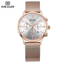 Load image into Gallery viewer, New Fashion Gold Women Watches Luxury Quartz Sport Waterproof Wrist Watch Round Style

