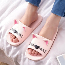 将图片加载到图库查看器，Women Men Summer Slippers Slide Sandals Beach Flip Flops Cats Thick Bottom Couple Boys Girls Comfort Shoes Fashion Outdoor Slides Beach Pool Gym House Slipper
