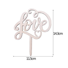 将图片加载到图库查看器，1Pcs Hollow Letter Love Just Married Mr &amp; Mrs Cake Topper Mr and Mrs Cake Toppers Wooden Wedding Cake Topper Party Cake Decoration Mr And Mrs Cake Topper Bride and Groom Wooden Wedding Cake Topper For Wedding Party Supplies

